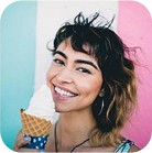 Girl eating ice-cream